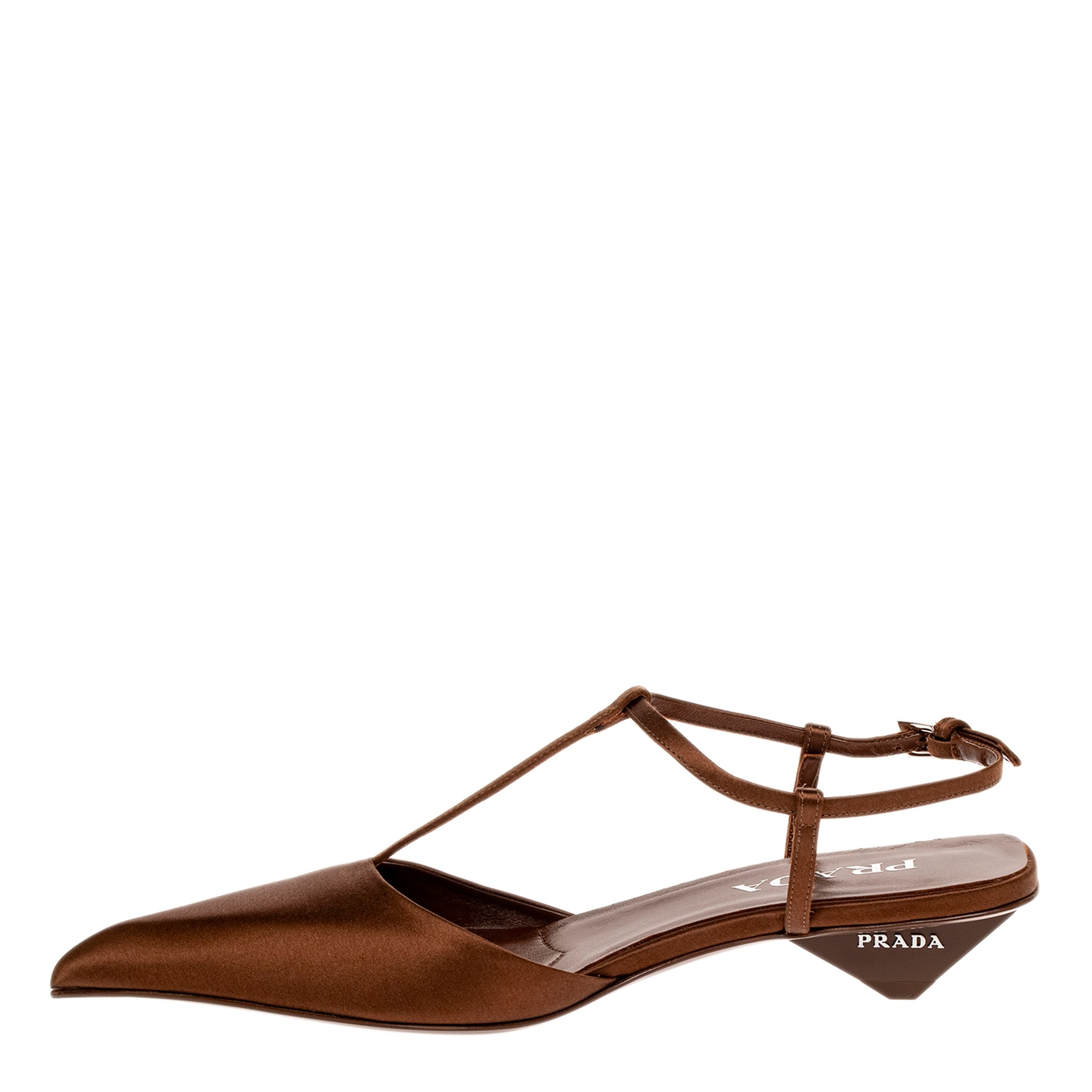 Prada Satin Slingback Pumps - Overstock - 43450712