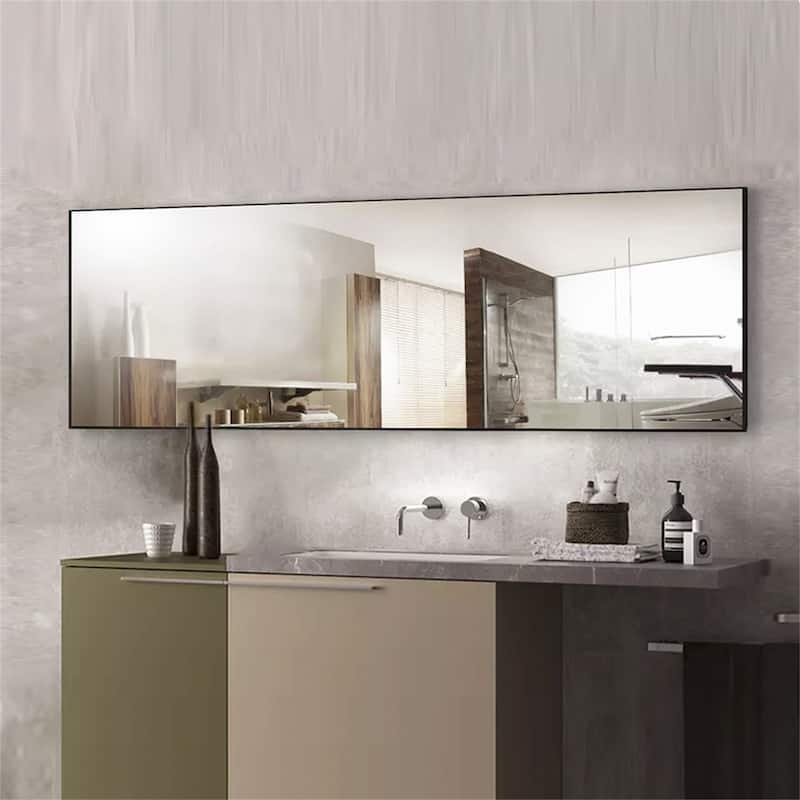 Tempered mirror 59" x 16" Tall Full Length Mirror with Stand