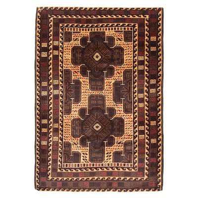 Teimani Brown Rug 3'1" x 4'7" - 3'1 x 4'7