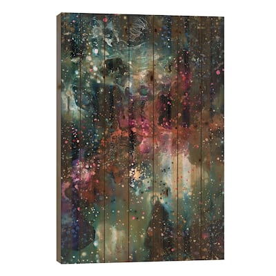 Theory Of Everything Print On Wood by Tanya Shatseva - Multi-Color