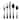 Cambridge Rhiannon Black Satin 45-Piece Flatware Set