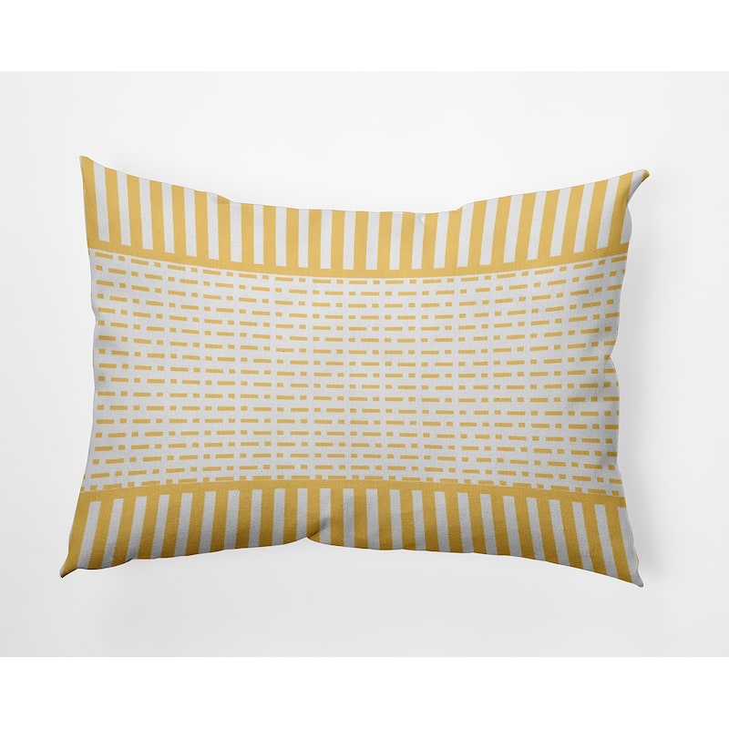 Dots and Dashes Indoor/Outdoor Throw Pillow - Daffodil - 14" x 20"