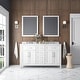Tahoe 60 in Vanity in White with White Carrera Marble Top and Mirror ...
