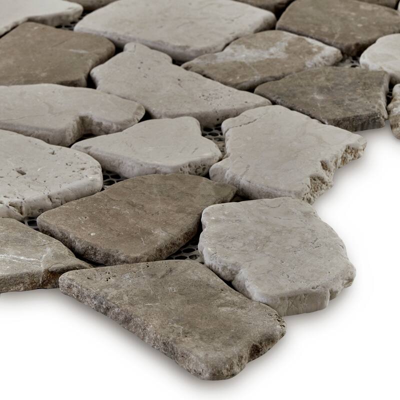 Full Eclectic 18 in. x 18 in. Marble Tumbled Wall and Floor Tile