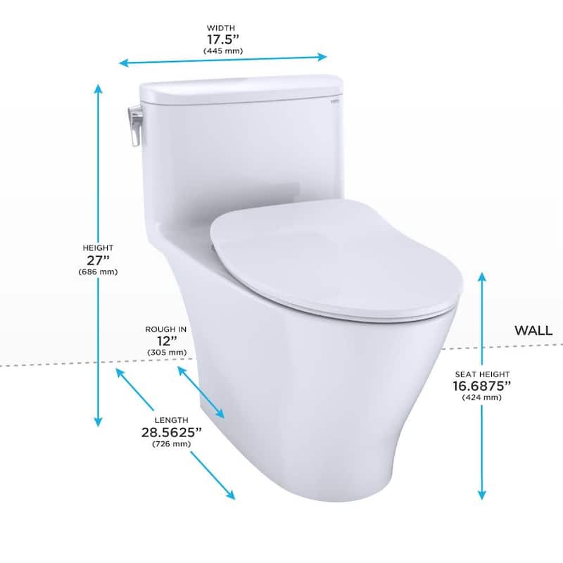 TOTO Nexus 1.28 GPF One Piece Elongated Chair Height Toilet with