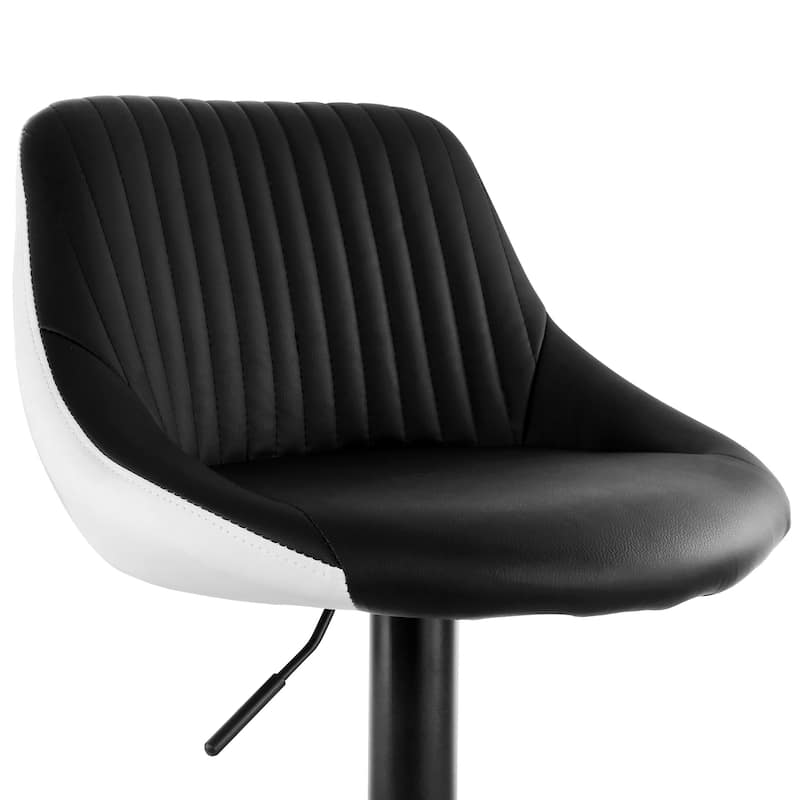 Elama 2 Piece Faux Leather Adjustable Bar Stool