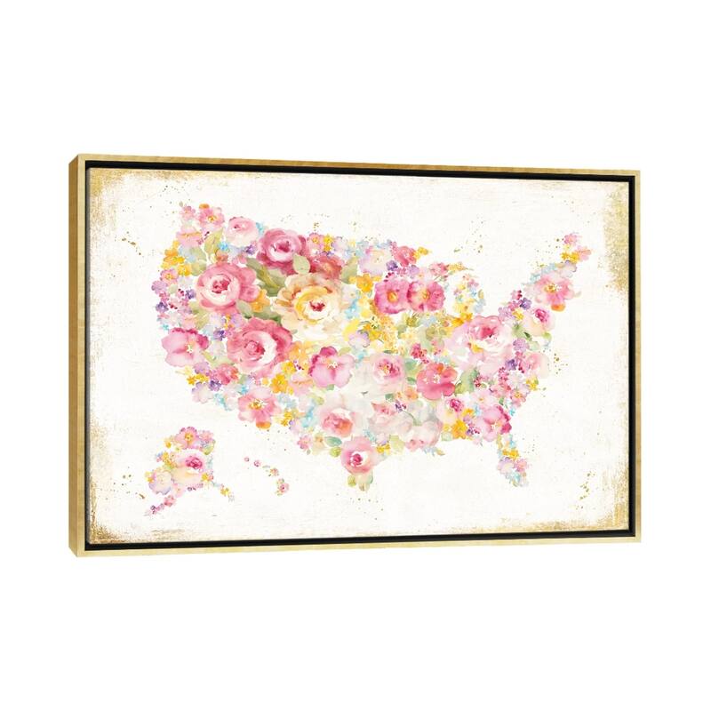 iCanvas "Midsummer USA" by Danhui Nai Framed - Gold - 26x40
