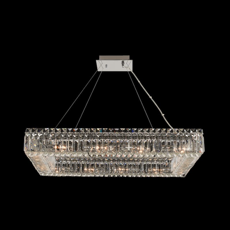 Allegri 11831-FR001 Baguette 29" Wide Square Chandelier with Firenze - Chrome