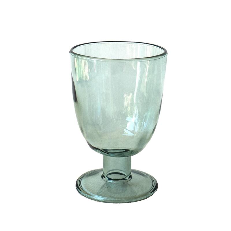 Abode Homewares by TarHong Rustic Goblet, Light Gray, 14 oz, Set of 6