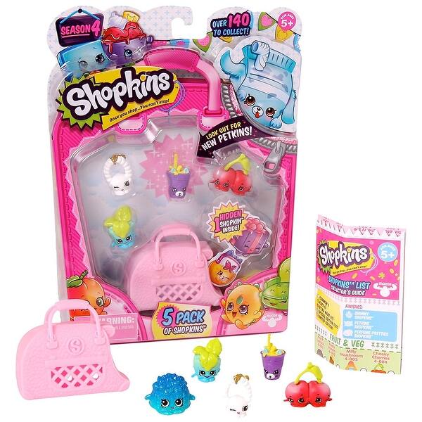 Shop Shopkins 5 Pack Season 4 5 Shopkins 1 Petkin Bag Multi Colored Overstock 18529608