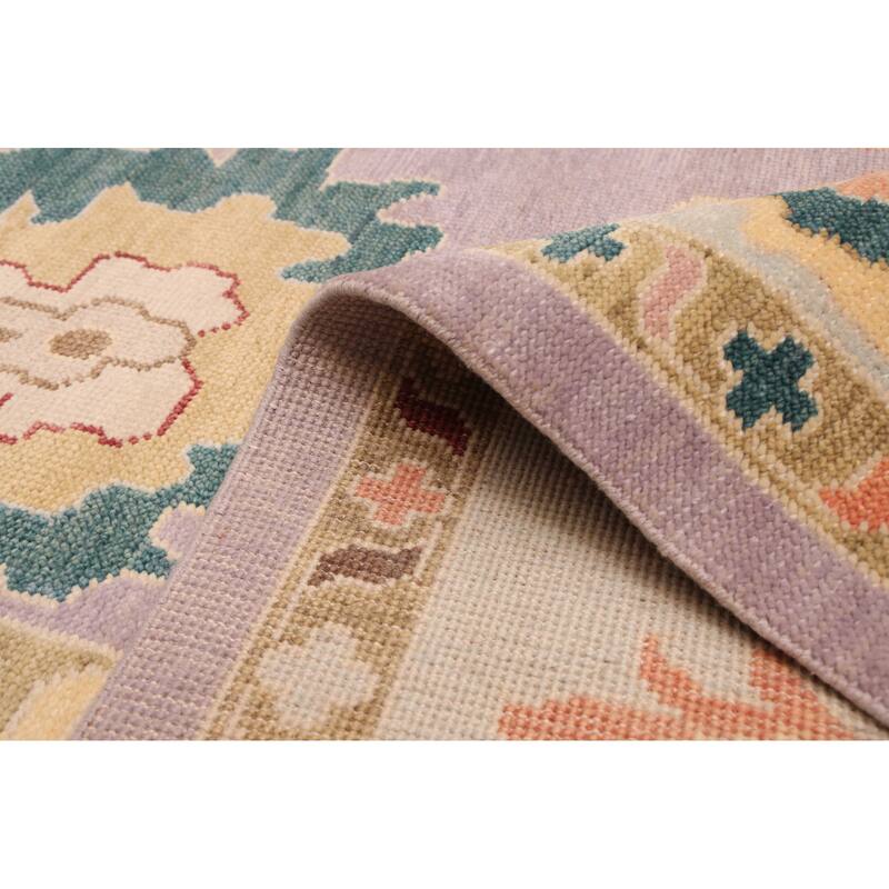 ECARPETGALLERY Hand-knotted Modern Oushak Violet Wool Rug - 8'11 x 11'11