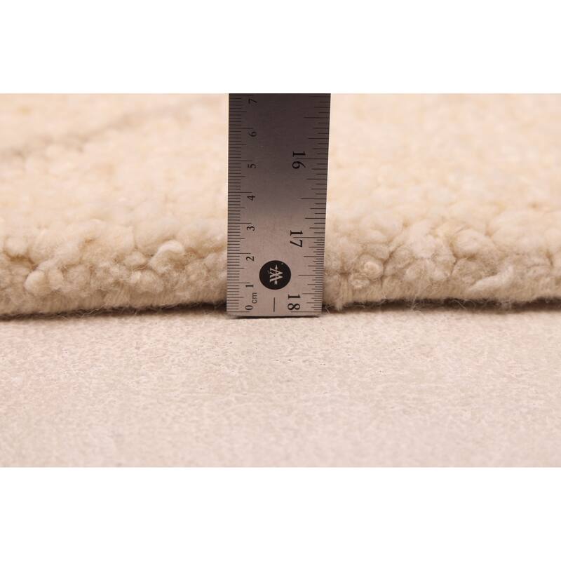 ECARPETGALLERY Hand-knotted Looma Cream Wool Rug - 8'3 x 9'10