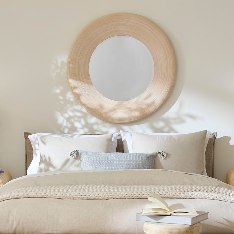 Jamie Young Paddock Bamboo Round Wall Mirror