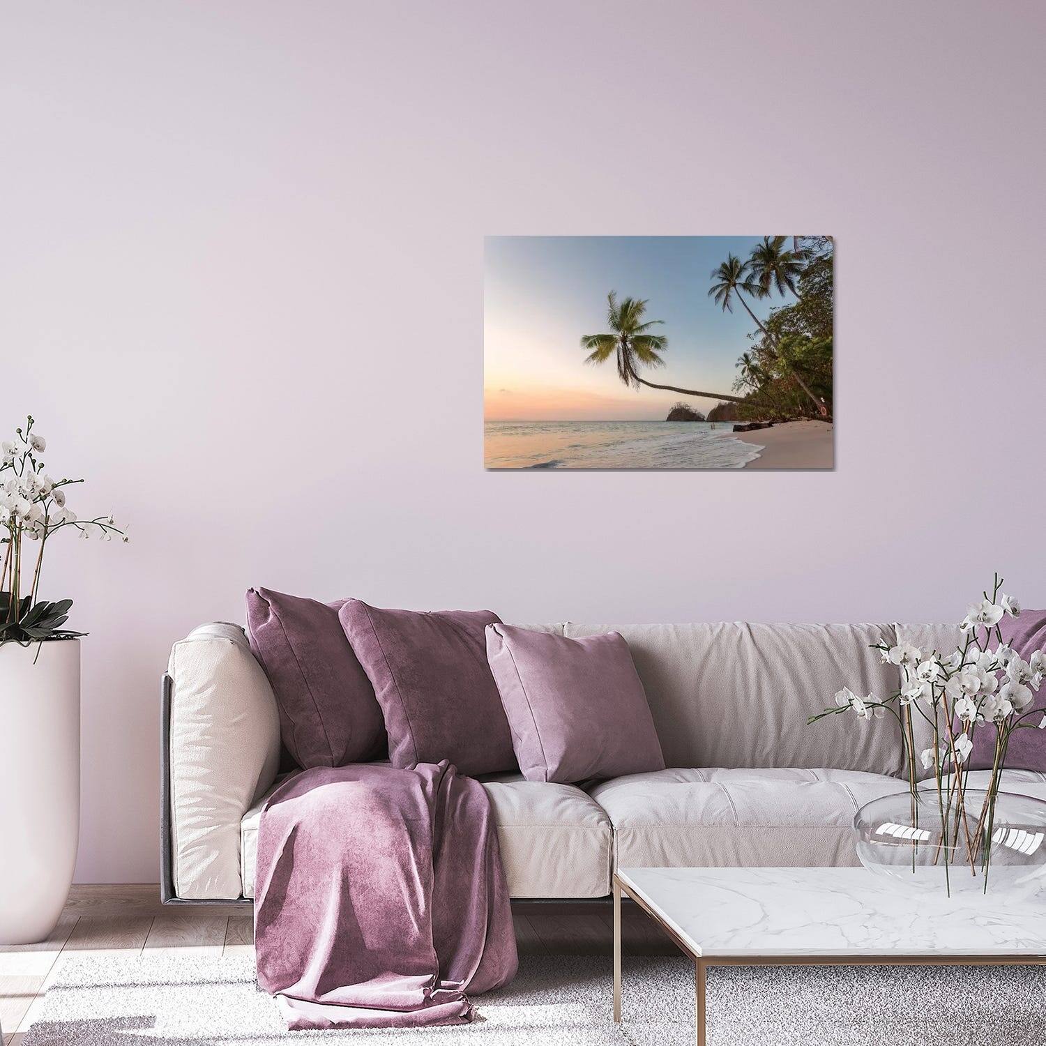 Sunset On Tropical Beach, Costa Rica Print On Acrylic Glass by Matteo ...