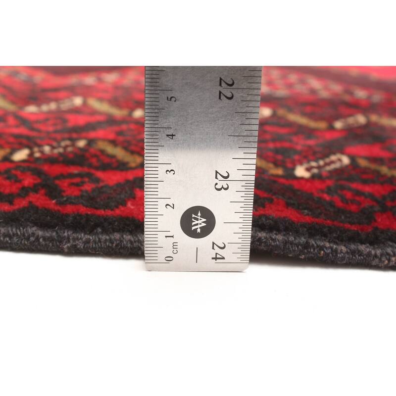 ECARPETGALLERY Hand-knotted Teimani Red Wool Rug - 3'1 x 4'9