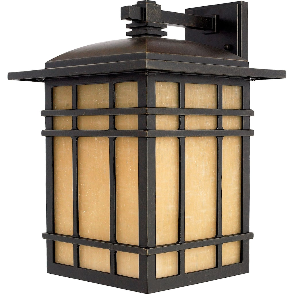 Roseto Hickory 1 Light 16" Tall Outdoor Wall Sconce with Opaque Linen