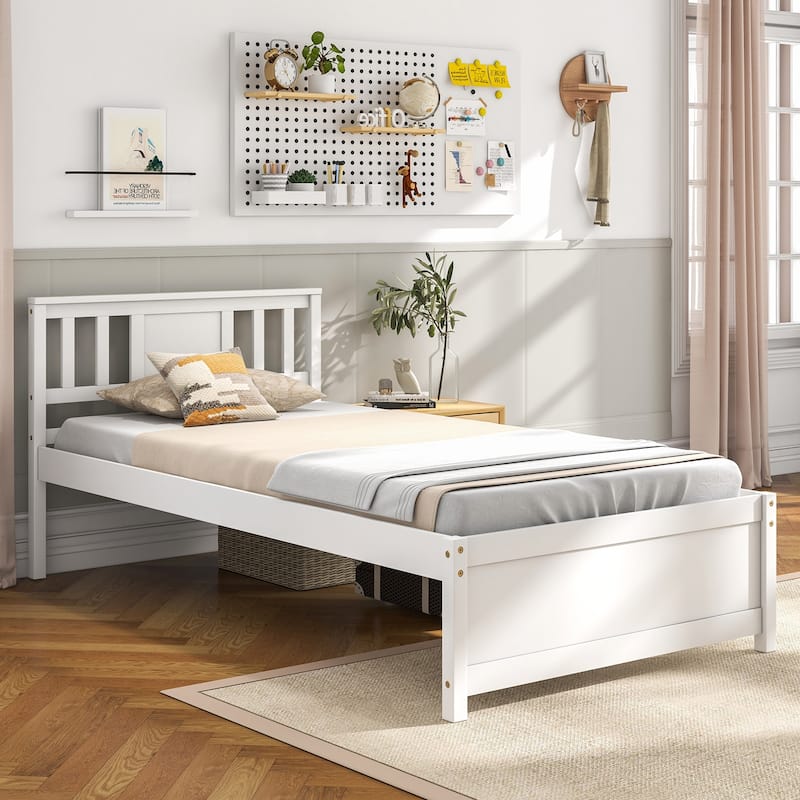 Gymax Twin / Queen / Full Size Bed Frame w/ Headboard Wood Slat
