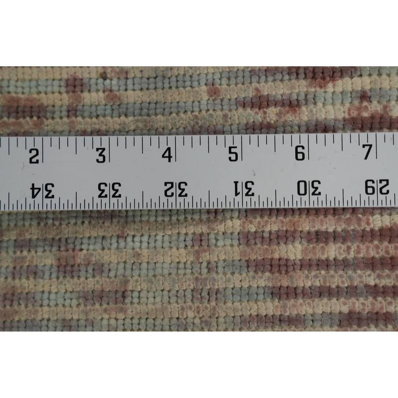 Hand Knotted Oriental Viscose Silk Carpet Modern Pictorial Multi-Colored Abstract Area Rug - 7' 7'' X 5' 6''