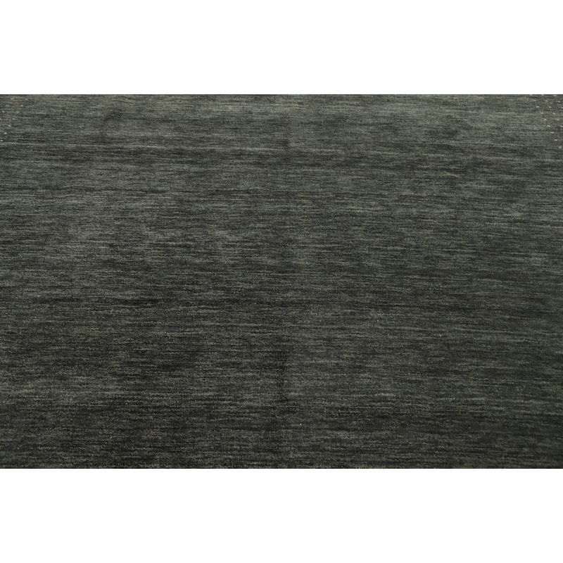 Hand Knotted Oriental 100% Wool Carpet Tribal Animal Pictorial Greys & Charcoal Gabbeh Area Rug - 9' 9'' X 10' 0''