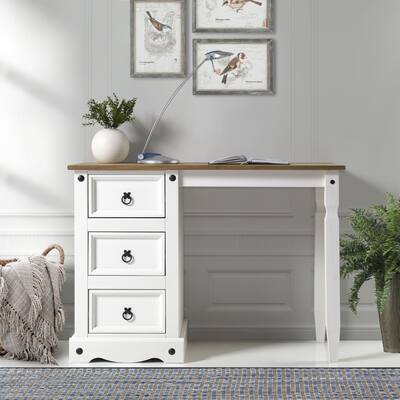 OS Home and Office Furniture Model COW518 Cottage Series Wood Vanity/Desk