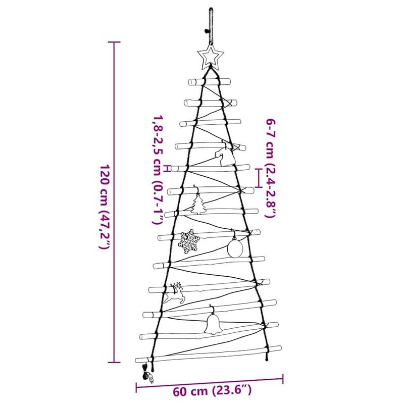 vidaXL Christmas Tree with LEDs Natural Solid Ash wood
