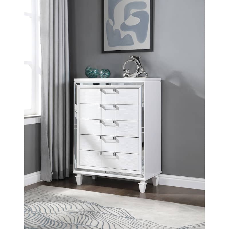 Genoa Gunmetal 5-Drawer 34 in. W Chest of Drawers