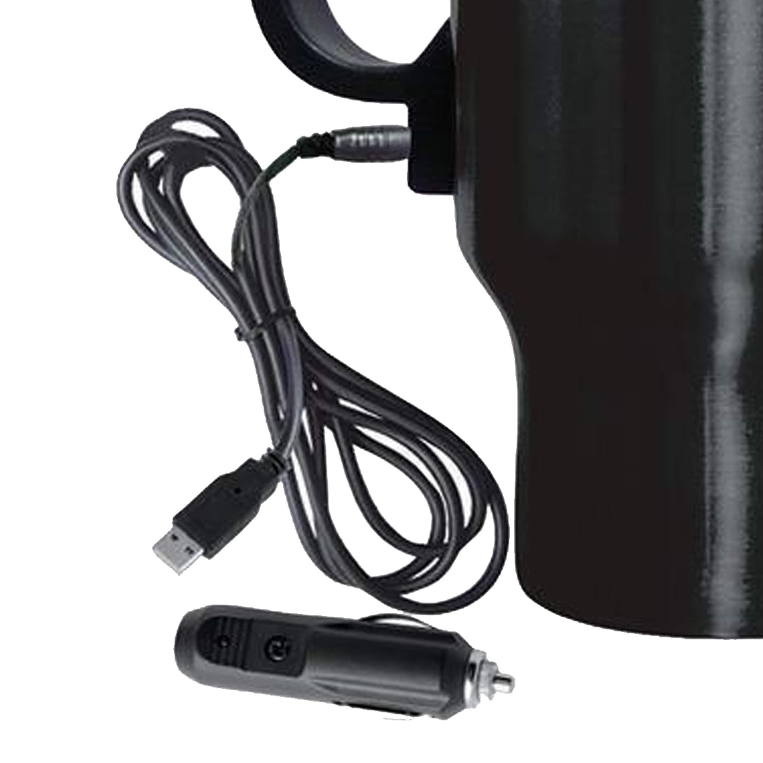 Brentwood CMB-16B Stainless Steel 16oz 12 Volt Heated Travel Mug, Blac -  Brentwood Appliances