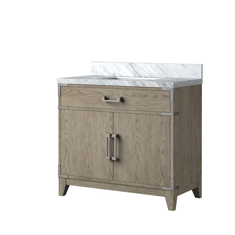 Laurel Bath Vanity with Carrara Marble Top and Sink