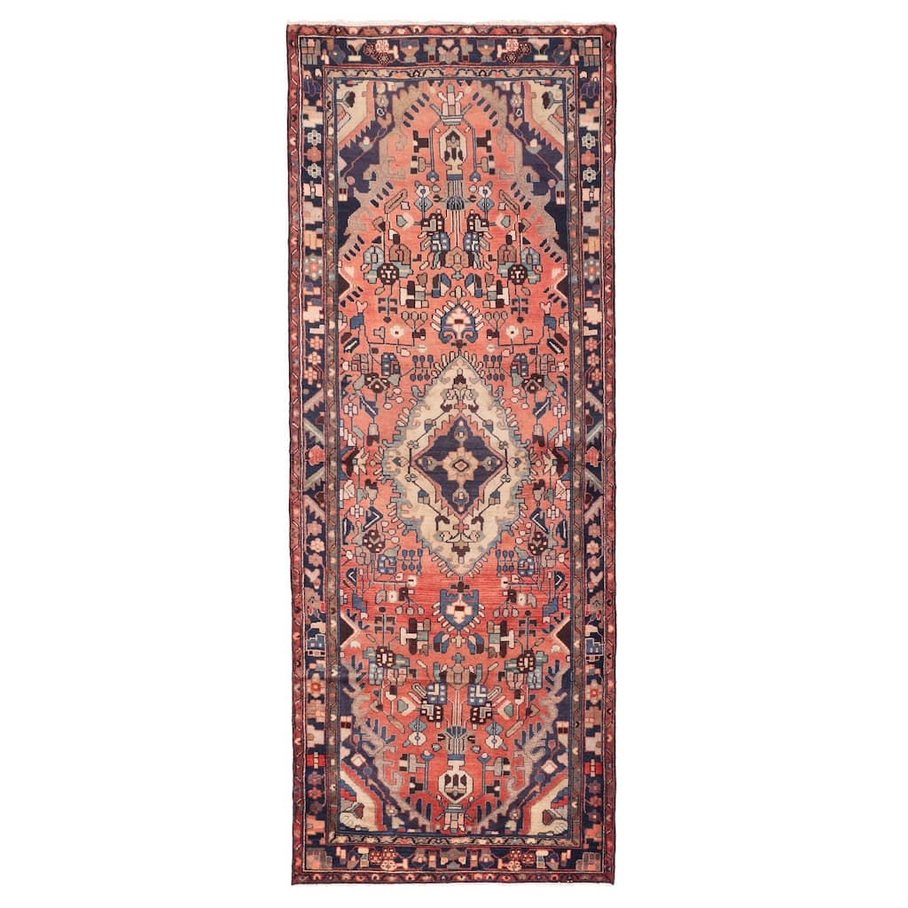 ECARPETGALLERY Hand-knotted Andelz Light Red Wool Rug - 3'7 x 9'6