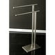 preview thumbnail 15 of 25, Edenscape Double L Shape Pedestal Towel Holder in Matte Black