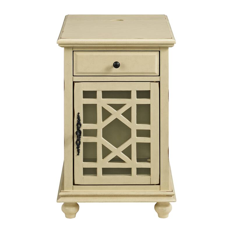Elegant Chairside Table with Power by Martin Svensson Home