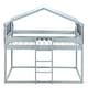 preview thumbnail 8 of 7, Gray Twin over Twin Wood Bunk Bed with Tent & Under Bed Space