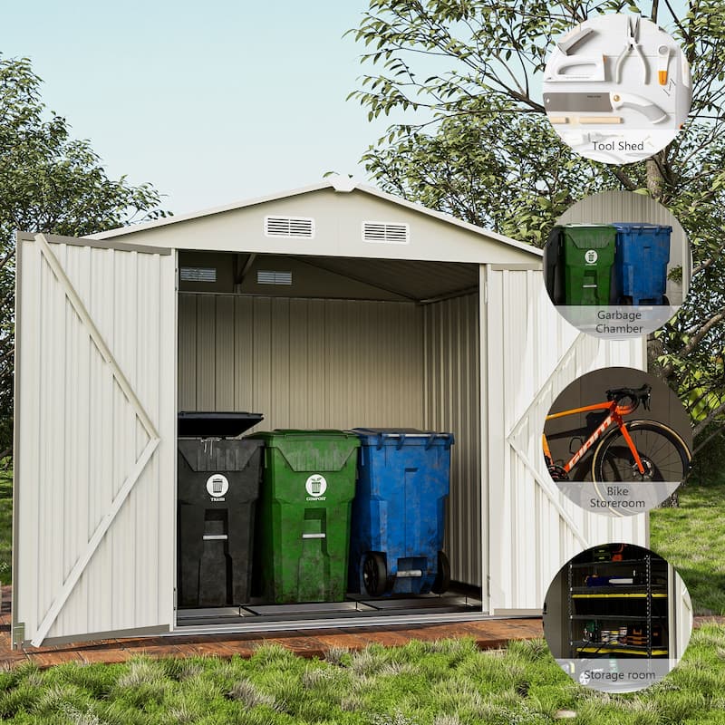 8'x 6'Metal Outdoor Storage Shed