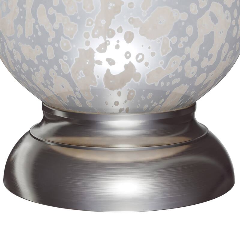 Belle 20.75" Wrinkle Glass Accent Lamp with Linen Shade (Set of 2)