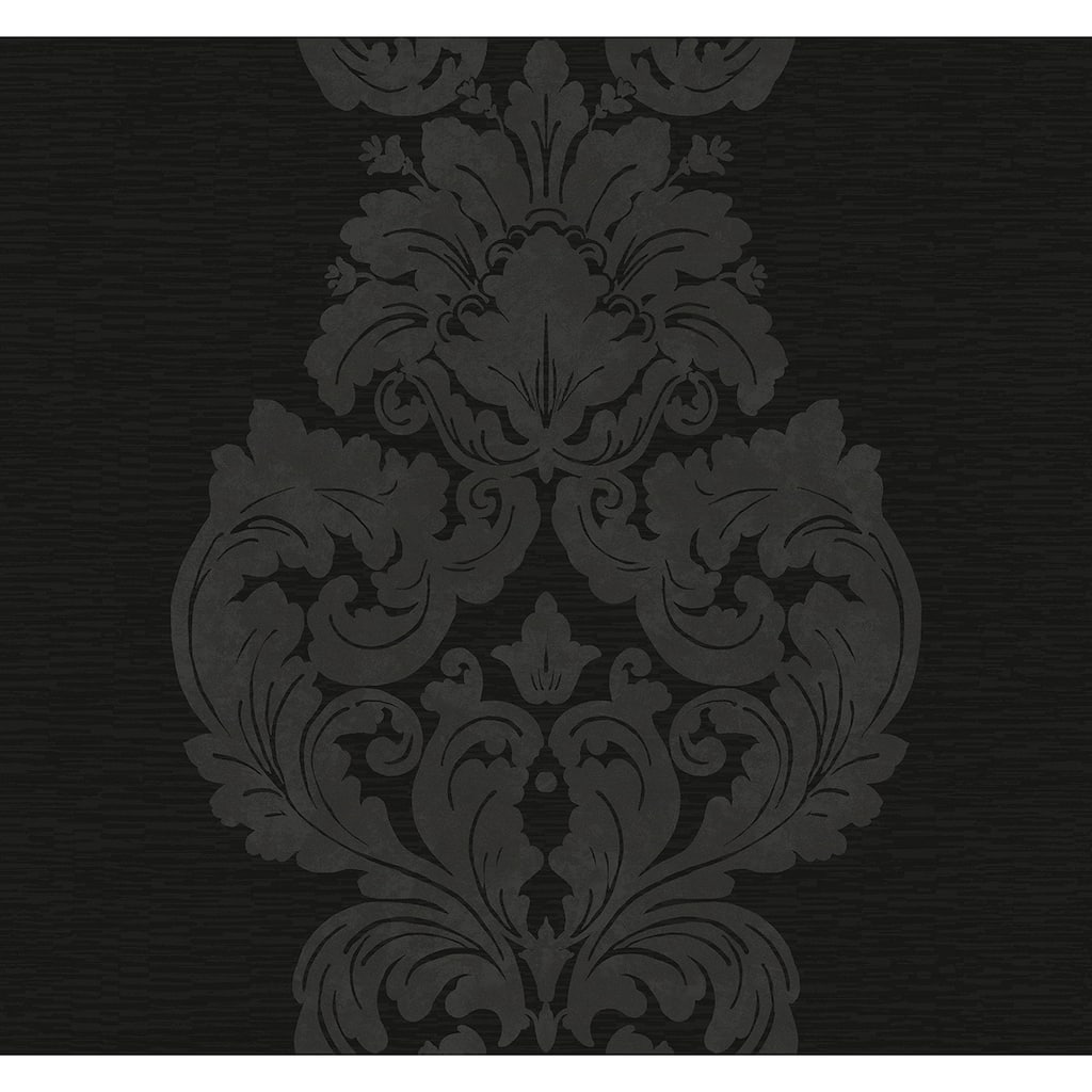 Seabrook Designs Johna Damask Stripe Non-Woven Unpasted Wallpaper - 27 in. W x 27 ft. L