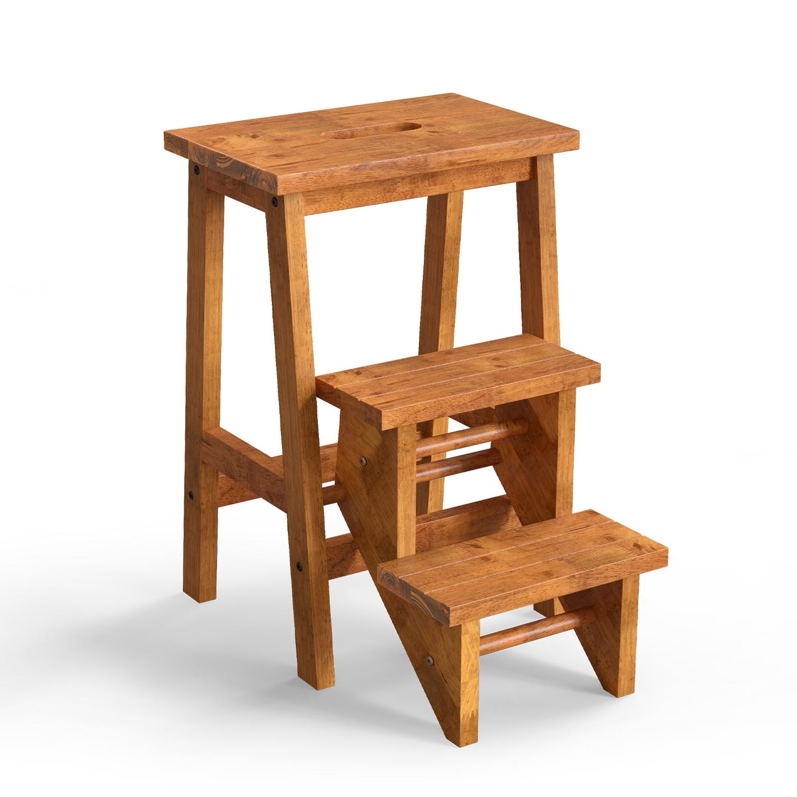 HANDY SOLID Oak wooden wood Foot stool step Amish MADE IN USA QUALITY 