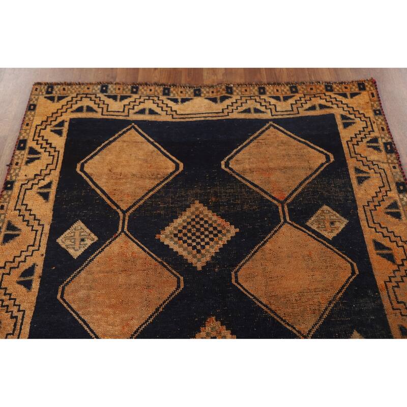 Geometric Lori Persian Antique Area Rug Handmade Wool Carpet - 4'3"x 7'0"