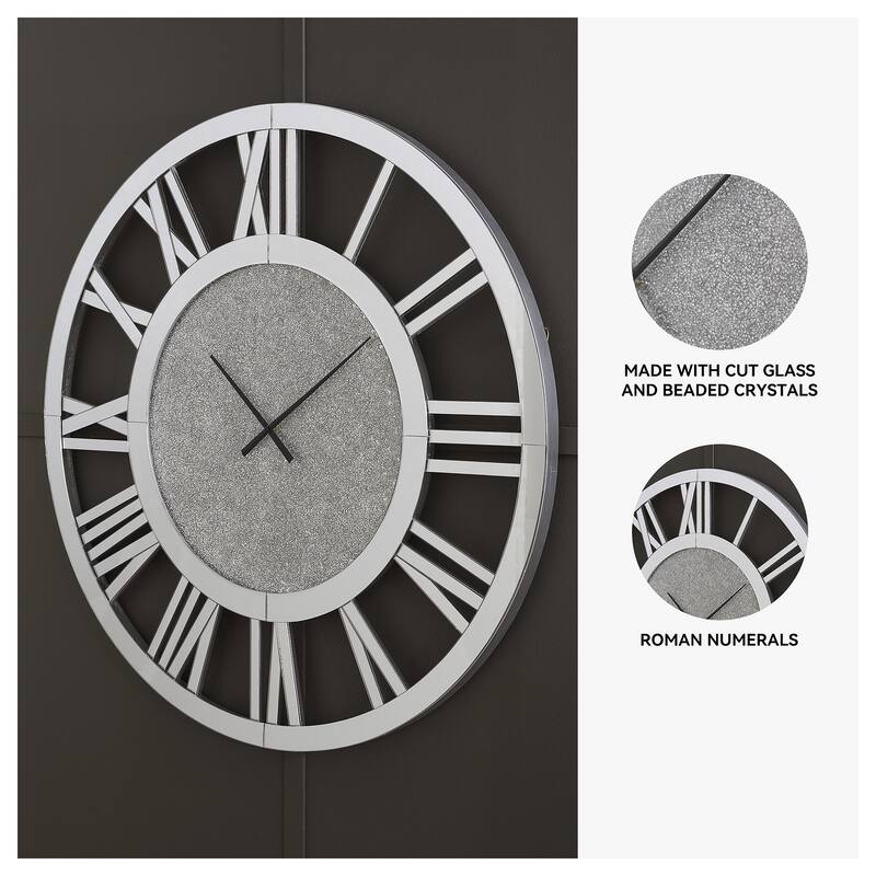 Signature Design by Ashley Reinport Gray Wall Clock - 39.38" W x 1.25" D x 39.38" H
