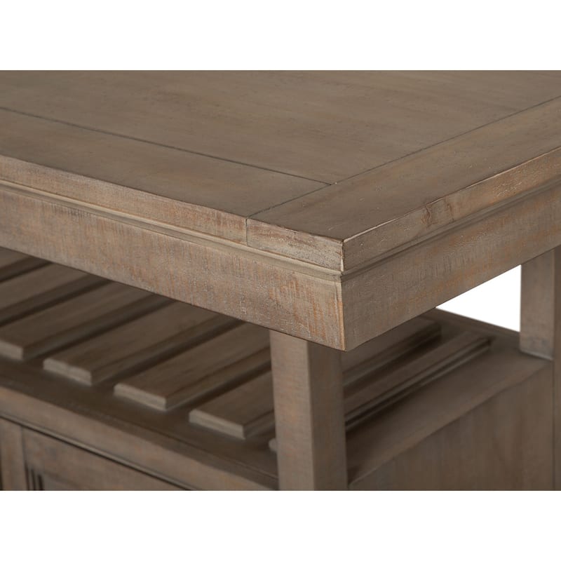 Magnussen Home Paxton Place Dovetail Grey Extendable Counter Height Dining Table - 38''W x 60''D x 36''H