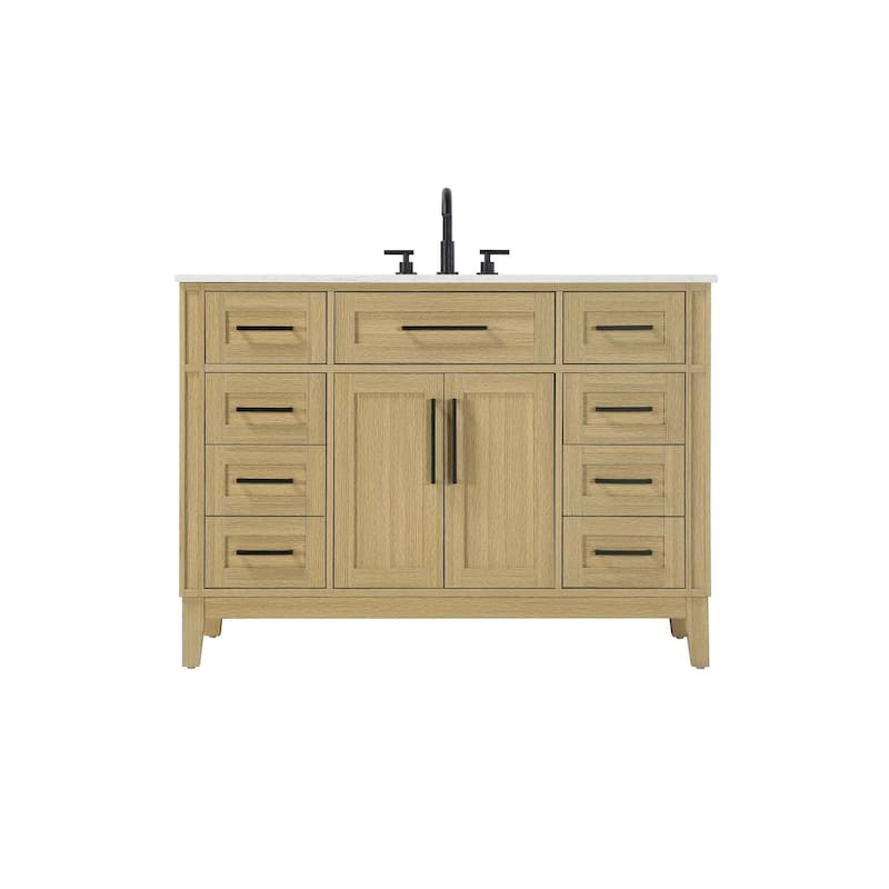 Rachel Single Bathroom Vanity (48-60 inch) - Honey Brown - 48"