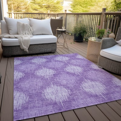 Machine Washable Indoor/ Outdoor Chantille Contemporary Geo Rug