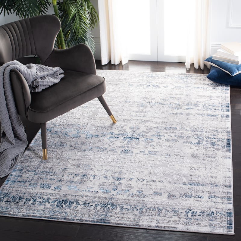 SAFAVIEH Amelia Neliana Abstract Distressed Rug - 9' x 12' - Grey/Blue