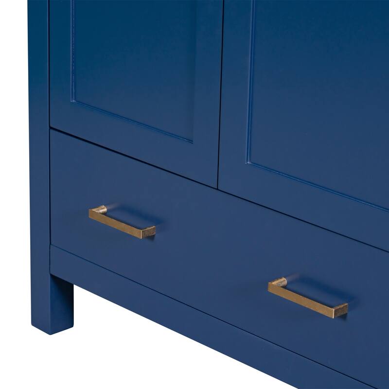 30 inch MDF Freestanding Bathroom Vanity without Top with Soft-Close Drawer