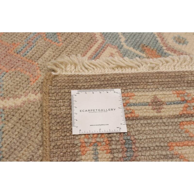 ECARPETGALLERY Hand-knotted Modern Oushak Brown Wool Rug - 8'2 x 10'0