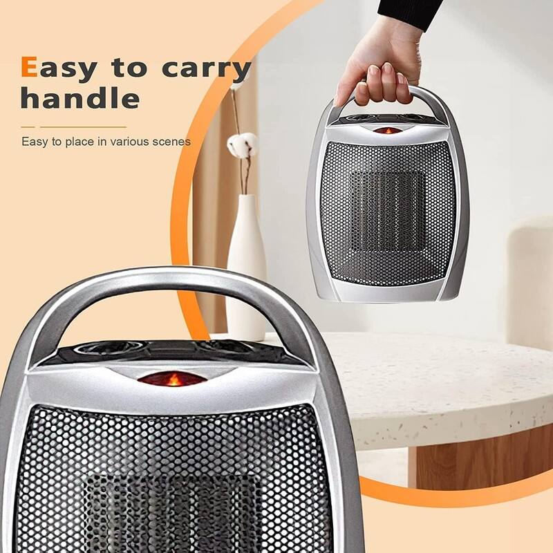 Ceramic Electric Heaters 1500W/750W with 3 Modes Thermostat, Portable Small Mini Heater for Indoor Use