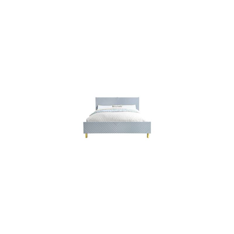 King Size Bed - Modern Gray Gloss Bedroom Furniture - Tuscan Temptations