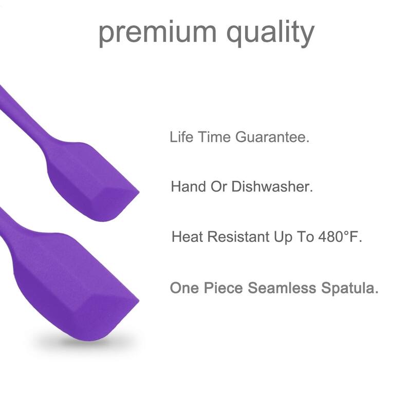 Silicone Set 2 Pcs Heat Resistant Rubber Turner Non Stick Spatula
