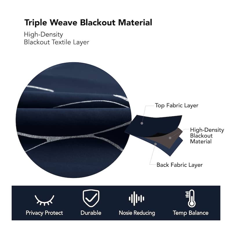 Deconovo Silver Line 42 Width Curtain Panel Pair (2 Panel)