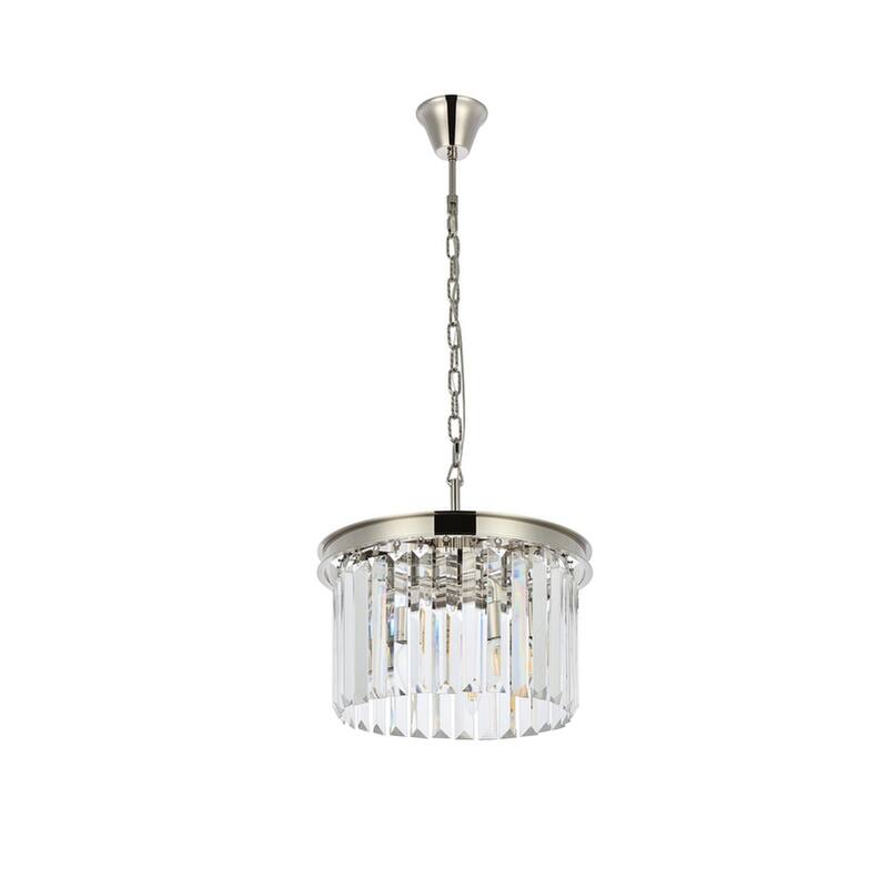 Royce Edge 3-Light Polished Nickel Pendant
