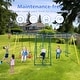preview thumbnail 2 of 5, 6 in 1 Outdoor Backyard Children Metal Swing Set for Kids Age 3 Up